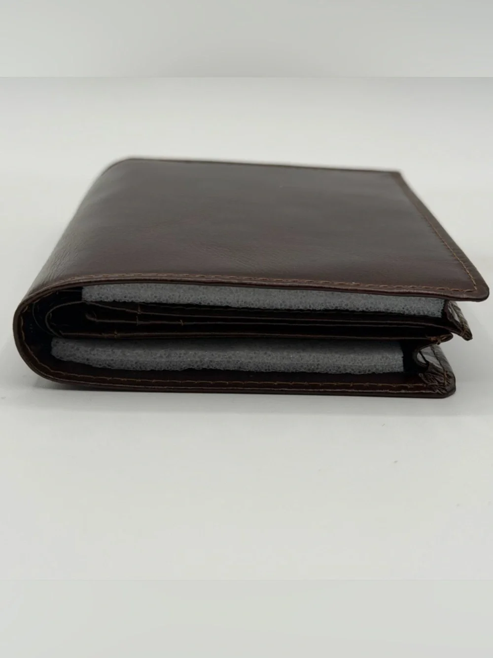 Niucunzh Mens Brown Leather Bifold Wallet Extra Large Capacity Card Hold